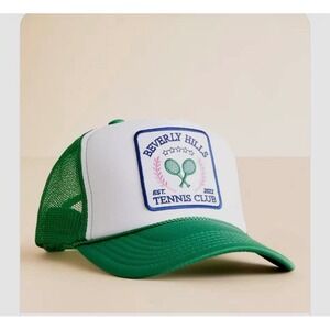 Tennis Club Green & White Trucker Hat